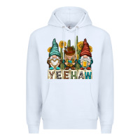White yeehaw with gnomies Premium Hoodie - NancyCooperArtShop