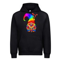 Black LGBTQ+ Pride Gnome With Heart Balloon Urban Hoodie - BundleAndBundleShop