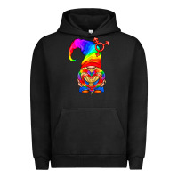 Pigment Black LGBTQ+ Pride Gnome With Heart Balloon Urban Hoodie - BundleAndBundleShop