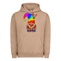 Pigment Burro LGBTQ+ Pride Gnome With Heart Balloon Urban Hoodie - BundleAndBundleShop