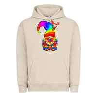 Pigment French Oak LGBTQ+ Pride Gnome With Heart Balloon Urban Hoodie - BundleAndBundleShop