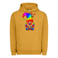 Pigment Peanut Butter LGBTQ+ Pride Gnome With Heart Balloon Urban Hoodie - BundleAndBundleShop