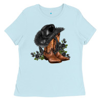 Black Cowgirl  And Roses Ladies Tee | Teevron
