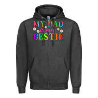 Charcoal Heather my dad is my bestie Zipper Hoodie - HRA Design Shop