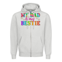 Dove Grey my dad is my bestie Zipper Hoodie - HRA Design Shop