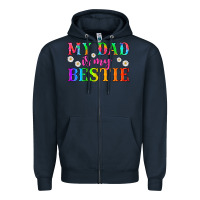 Navy my dad is my bestie Zipper Hoodie - HRA Design Shop
