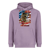 Lavender usa flag and leopard with boots 12 oz regular can cooler Heavyweight Hoodie - Artiststas