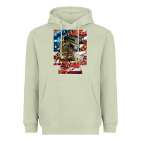 Matcha usa flag and leopard with boots 12 oz regular can cooler Heavyweight Hoodie - Artiststas