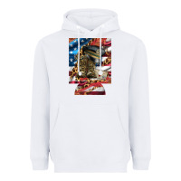 White usa flag and leopard with boots 12 oz regular can cooler Heavyweight Hoodie - Artiststas