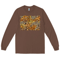Chestnut leopard background Long Sleeve Tee - Zillion Design Studio