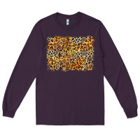 Plum leopard background Long Sleeve Tee - Zillion Design Studio