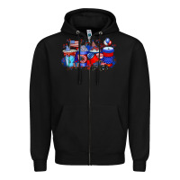 Black american drink Zipper Hoodie - RacoonDesign