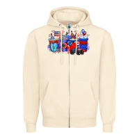 Sandshell american drink Zipper Hoodie - RacoonDesign
