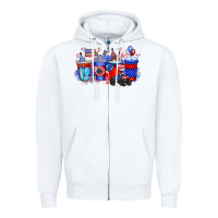 White american drink Zipper Hoodie - RacoonDesign