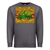 Charcoal Heather St Patricks day truck Premium Sweatshirt - Artiststas