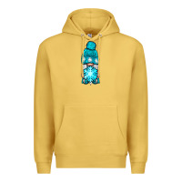 Antique Gold winter gnome with snowflake Premium Hoodie - NancyCooperArtShop