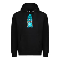 Black winter gnome with snowflake Premium Hoodie - NancyCooperArtShop