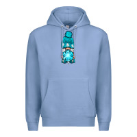 Colony Blue winter gnome with snowflake Premium Hoodie - NancyCooperArtShop