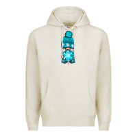 Oatmeal Heather winter gnome with snowflake Premium Hoodie - NancyCooperArtShop