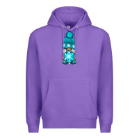 Purple winter gnome with snowflake Premium Hoodie - NancyCooperArtShop