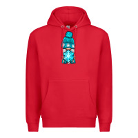 Red winter gnome with snowflake Premium Hoodie - NancyCooperArtShop