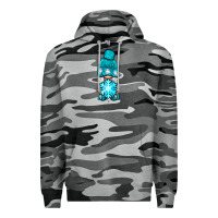 Slate Camo winter gnome with snowflake Premium Hoodie - NancyCooperArtShop