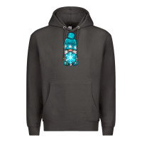 Smoke winter gnome with snowflake Premium Hoodie - NancyCooperArtShop