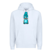 White winter gnome with snowflake Premium Hoodie - NancyCooperArtShop