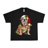 Black Christmas english bulldog Urban Heavy Tee - BarkalooDesign