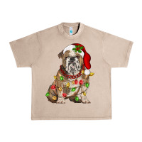 French Oak Christmas english bulldog Urban Heavy Tee - BarkalooDesign