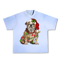 Grape Ice Christmas english bulldog Urban Heavy Tee - BarkalooDesign