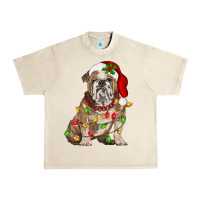Sandshell Christmas english bulldog Urban Heavy Tee - BarkalooDesign