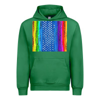 Emerald LGBTQ+ Pride American Flag Tumbler Urban Hoodie - BundleAndBundleShop