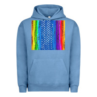 Pigment Pebble Blue LGBTQ+ Pride American Flag Tumbler Urban Hoodie - BundleAndBundleShop