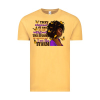 Vintage Mustard They whispered to her afro woman Vintage Tee - RanaPortraitStore
