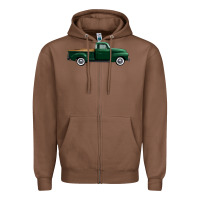 Chestnut western green truck right side view 1 Zipper Hoodie - FaDigitalArtStudio
