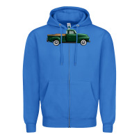 True Royal western green truck right side view 1 Zipper Hoodie - FaDigitalArtStudio