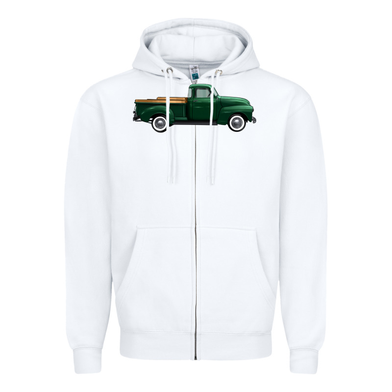 Western Green Truck Right Side View 1 Zipper Hoodie by FaDigitalArtStudio | Teevron