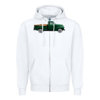 White western green truck right side view 1 Zipper Hoodie - FaDigitalArtStudio
