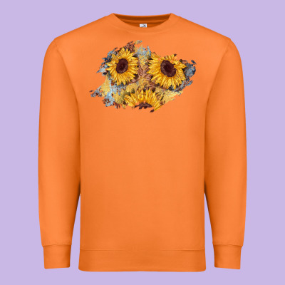Sunflower Glitter Leather Patch Premium Sweatshirt Designed By Adodesignshop