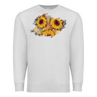 Dove Grey sunflower glitter leather patch Premium Sweatshirt - AdoDesignShop
