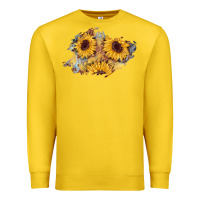 Lemon sunflower glitter leather patch Premium Sweatshirt - AdoDesignShop