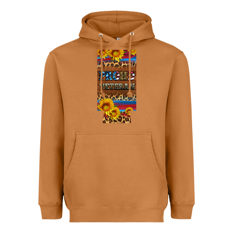 Proud Veteran 12 Oz Slim Can Cooler Heavyweight Hoodie by Artiststas | Teevron