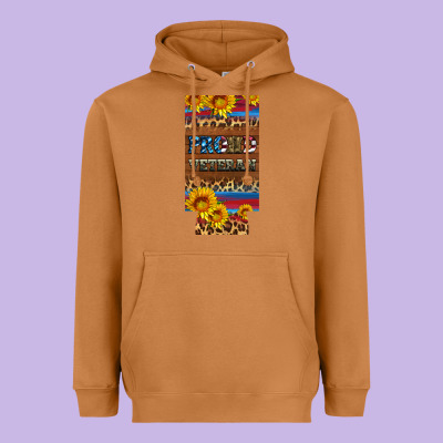 Proud Veteran 12 Oz Slim Can Cooler Heavyweight Hoodie Designed By Artiststas