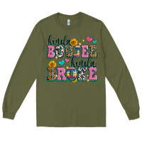 Army Green kinda boujee kinda broke Long Sleeve Tee - Zillion Design Studio
