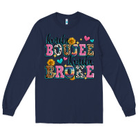 Navy kinda boujee kinda broke Long Sleeve Tee - Zillion Design Studio