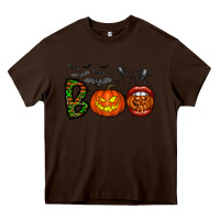 Chocolate Brown boo halloween Heavy Core Tee - CowhideDigitalArt