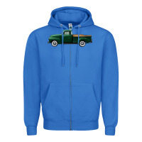 True Royal western green truck right side view Zipper Hoodie - FaDigitalArtStudio