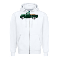 White western green truck right side view Zipper Hoodie - FaDigitalArtStudio