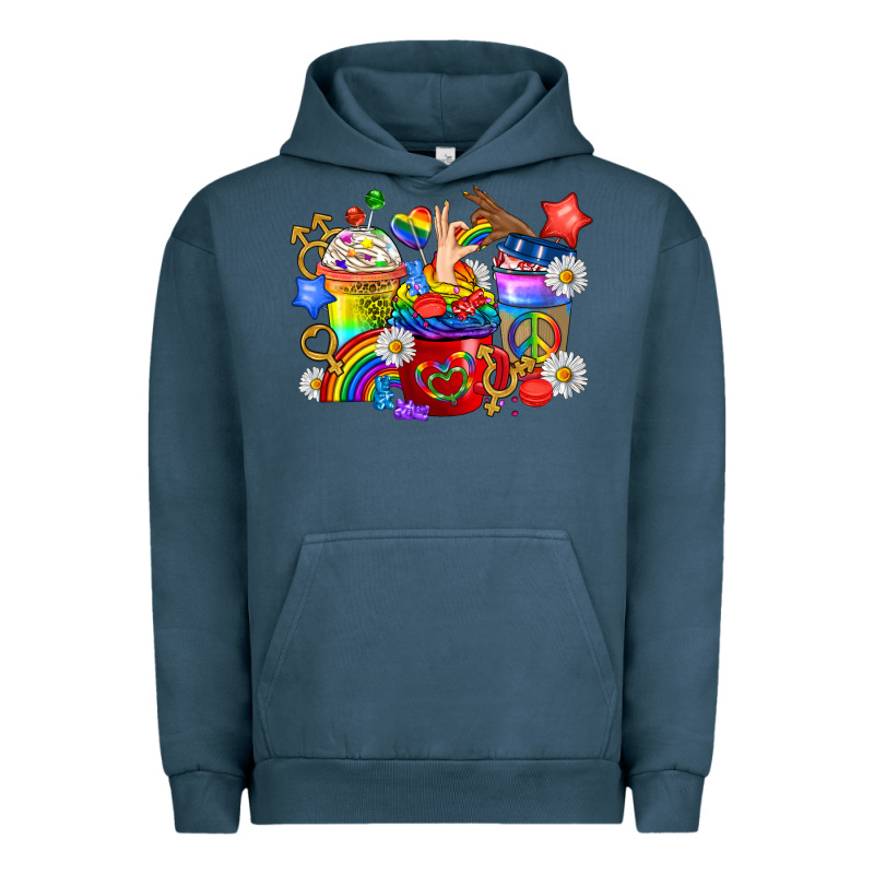 Lgbtq+ Pride Coffee Cups Urban Hoodie by BundleAndBundleShop | Teevron